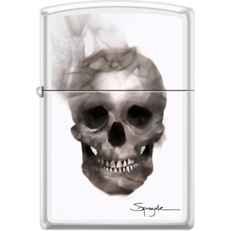 Zippo 2024 Zippo Steven Spazuk Smoke Skull White Matte ZIP-214CI407043